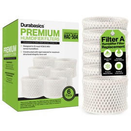 Durabasics 6 Pack of Premium Humidifier Filters Compatible with Honeywell Humidifier Filters HAC-504, HAC-504AW & Honeywell Filter A | Replacement for HCM 350 Filters & Cool Mist Humidifiers