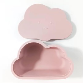 Generic Baby Cloud Snack Container for lunch time| Dishwasher safe| BPA free| Silicone| Pink