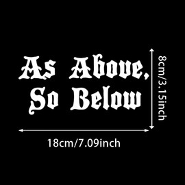 2PC Spooky Witch Car Sticker - As Above, So Below - 7.09"x3.15" Self-Adhesive Vinyl Bumper & Window Decal for Home, Life, and Fantasy Theme, Home Decoration, Indoor & Outdoor Use | BZ28
