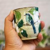 Tea Cup Stylish Kutani Ware White Camellia with Birds Tea