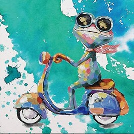 Diamond Painting 5D Diamond Embroidery Kit Wall Decor Diamond Puzzle Handmade Diamond Art Craft (Naughty Frog) 30x30cm