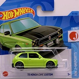2023 Hot Wheels '73 Honda Civic Custom (Green/Black) 8/10 HW J-Imports 117/250 (Short Card) HKG40