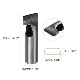 HARFINGTON Leather Oval Hole Punch 35x5mm Belt Hole Puncher Oblong Hollow Punching Cutting Tool for Leather Crafting, Watch Band, Strap, Cloth, Gaskets