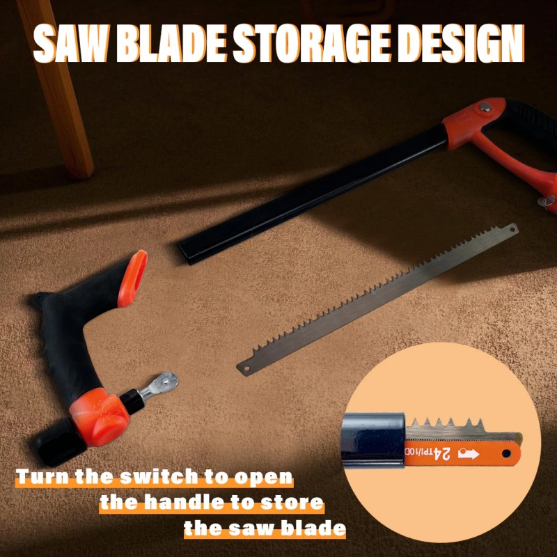 Hacksaw Blade Manufacture Wood Metal Cutting Adjustable Professional Plastic Handle