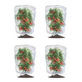 Plant Fruits Protection Netting Covers Bags, 3.5Ft x 2.3Ft Insect Bird Barrier Netting Mesh with Drawstring, Garden Plant Netting Barrier Bags Protective Mesh for Vegetables Plant Fruits Flower