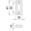 INTRA-TEC Solid Aluminium Fitting 10 x 30 x 67 mm