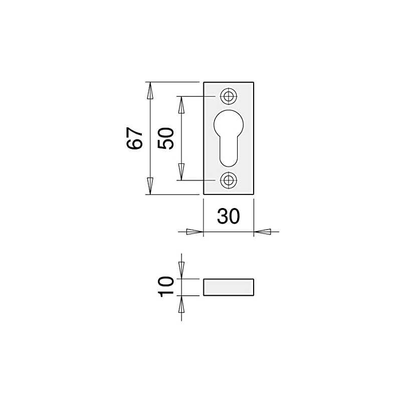 INTRA-TEC Solid Aluminium Fitting 10 x 30 x 67 mm