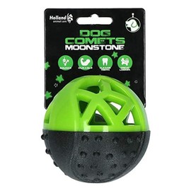 Dog Comets Moonstone - Round Dog Toy - Durable Dog Toy - Dog Toy with Squeaker - Snack Ball for Dogs - Green