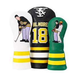 Funny Golf Head Covers - Premium Leather Driver Headcover, Fairway Wood, and Hybrid Covers - Inspired Design with Premium Embroidery - Unique Golf Gift & Accessories for Men and Women Golfers (Set)