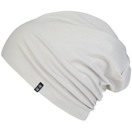 Enter the Complex® Unisex Lightweight Jersey Beanie Hat, Slouch Beanie Made of Cotton, Elastic - gray, size: s-m