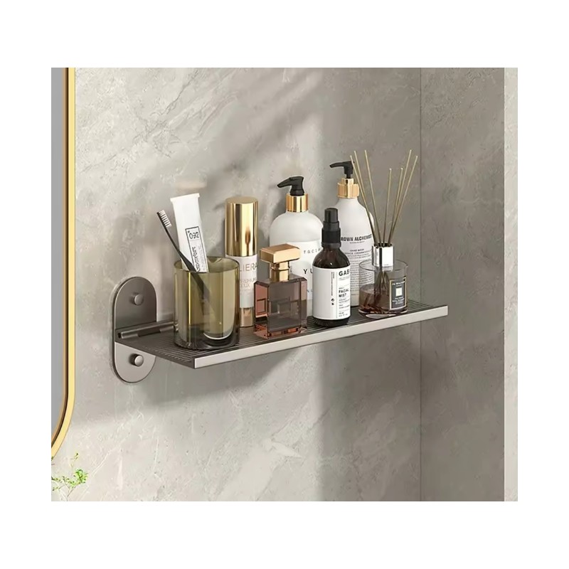 Modern Nordic Foldable Wall Bathroom Shelf – Space-Saving Storage Rack