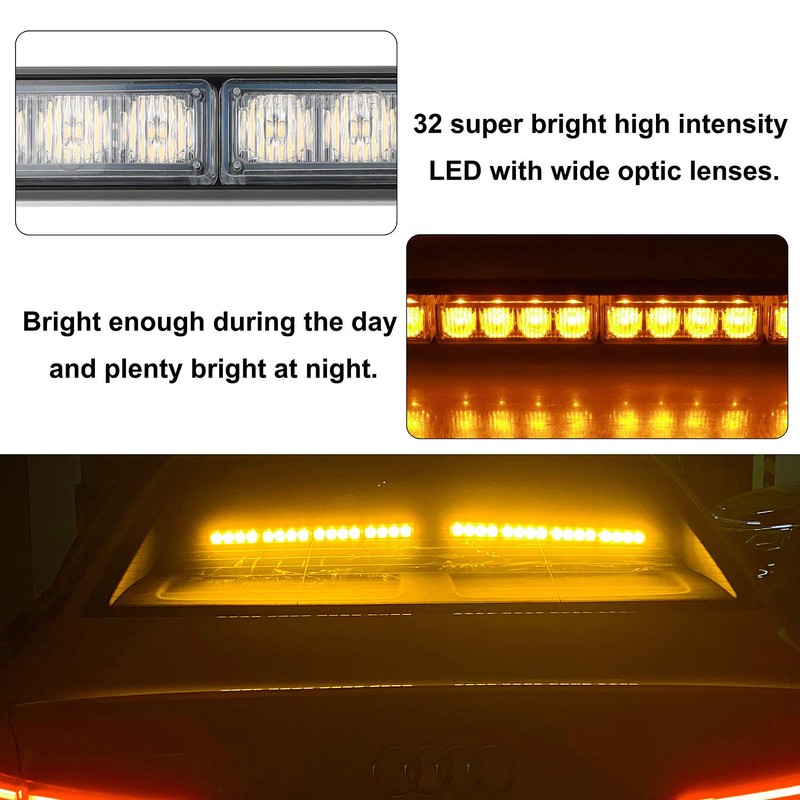 ASPL 2x16.8 inch Emergency Flashing LED Traffic Advisor Strobe Light