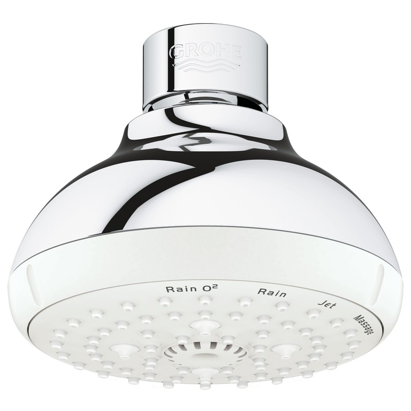 Grohe 26044001 Tempesta Classic 100 1.75 GPM 4-Spray Shower Head,