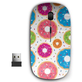 2.4G Ergonomic Portable USB Wireless Mouse for PC, Laptop, Computer, Notebook with Nano Receiver ( Donut )