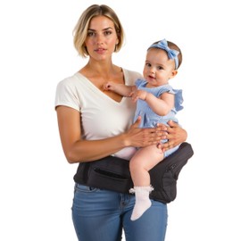 Pandanling - Baby Hip Seat Carrier with Extender - Mom's Choice Award Winner, Safety Certified Baby Hip Carrier, Ergonomic Carrier for Newborns & Toddlers 3-20 kg (Black)