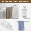 IWIWE 24 Inch Clear Square Towel Bar Replacement Rod for