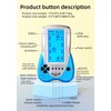 LZYCH Block Game Console Built-in Puzzle Games Dual Power Modes
