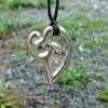 Handcrafted Harp Spiral Pendant, Represents New Beginnings and Harmonious Growth,