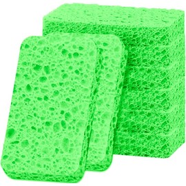 6 - Pack Non-Scratch Scrub Sponges - Sponges for Dishes and Washing Dishes, Cleaning Sponges for Kitchen Home Office, Magical 3D DIY Art and Craft Suppliers（Green）