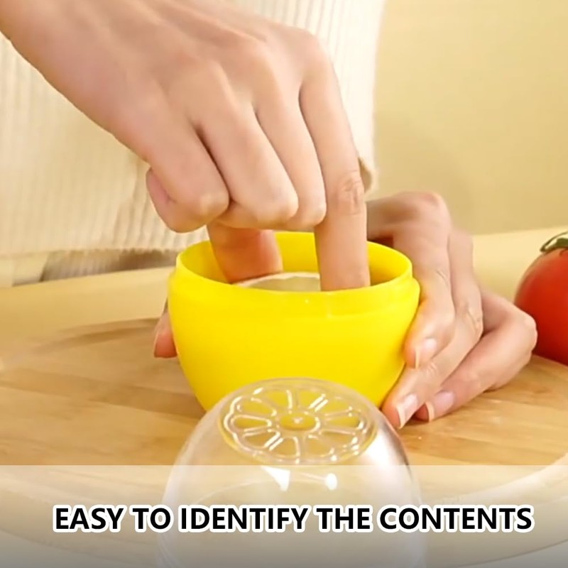 Tongdejing Lemon Saver for Fridge, Lemon Keeper Lemon Storage Containers