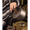 Boundless Voyage Ti3131D Camping BBQ Kettle, Titanium, 0.2 gal (0.8