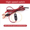 mxuteuk 8FT SAE 16AWG Wire Harness with On/Off Switch Gold