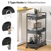 SOLEJAZZ 3 Tier Rolling Storage Cart with Wheels Slim Craft