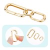 SUNNYCLUE 1 Box 6Pcs 3 Sizes Brass Oval Key Rings
