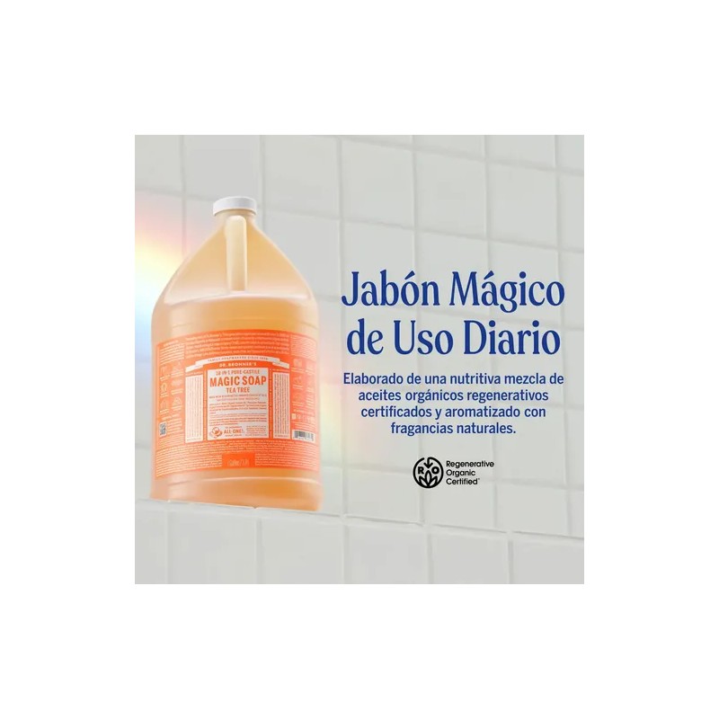 Dr. Bronner's Jabón Liquido De Castilla Orgánico Tea Tree