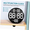 ULTECHNOVO Large LED Wall Clock with Remote Control Round Digital