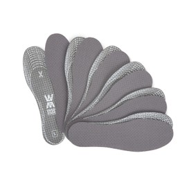 Shoe Insoles for Men and Women - Grey Fresh Pro Set of 6 Thick Insoles for Work Shoes and Boots Perforated and Scented Inner Soles for Men and Women Worker Walker - (UK L3/36EUR - UK M12/46EUR)