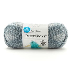 Impressions Yarn by Loops & Threads - Yarn for Knitting, Crochet, Weaving, and Arts & Crafts - Lapis, Acrylic, 5.29 oz