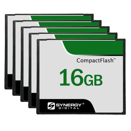Synergy Digital 16GB Compact Flash Memory Cards, Compatible with Nikon Coolpix SQ Digital Camera - 50MB/s - Pack of 5