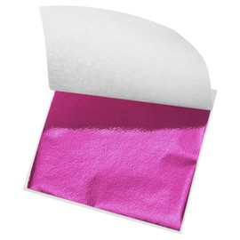 sourcing map Gold Leaf Foil Sheet, Pink Red Leaf Papers, 3.3 Inch x 3.1 Inch for Art Decoration, Sculptures, Painting, Pack of 150 Pcs