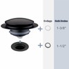 Matte Black Tub Drain Stopper, Hidrop Pop Up Universal Tub