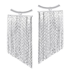 Dochais Dangly Tassel Earrings Gold/Silver Hypoallergenic Dangle Chain Women Boho Dangling Earring for Party, Alloy Steel