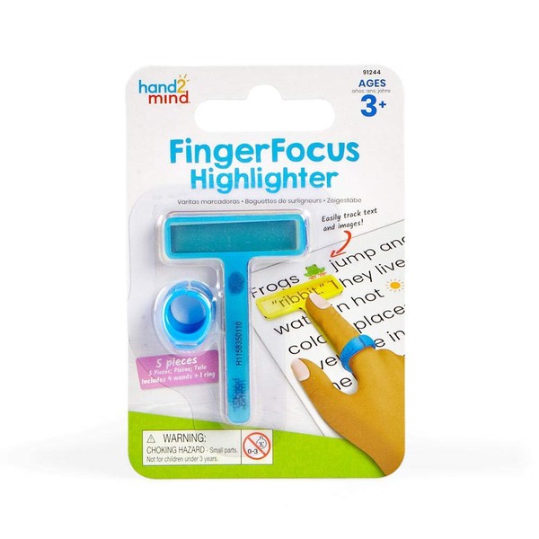 hand2mind hand2mind FingerFocus Highlighter, Guided Reading Strips, Reading Pointers for
