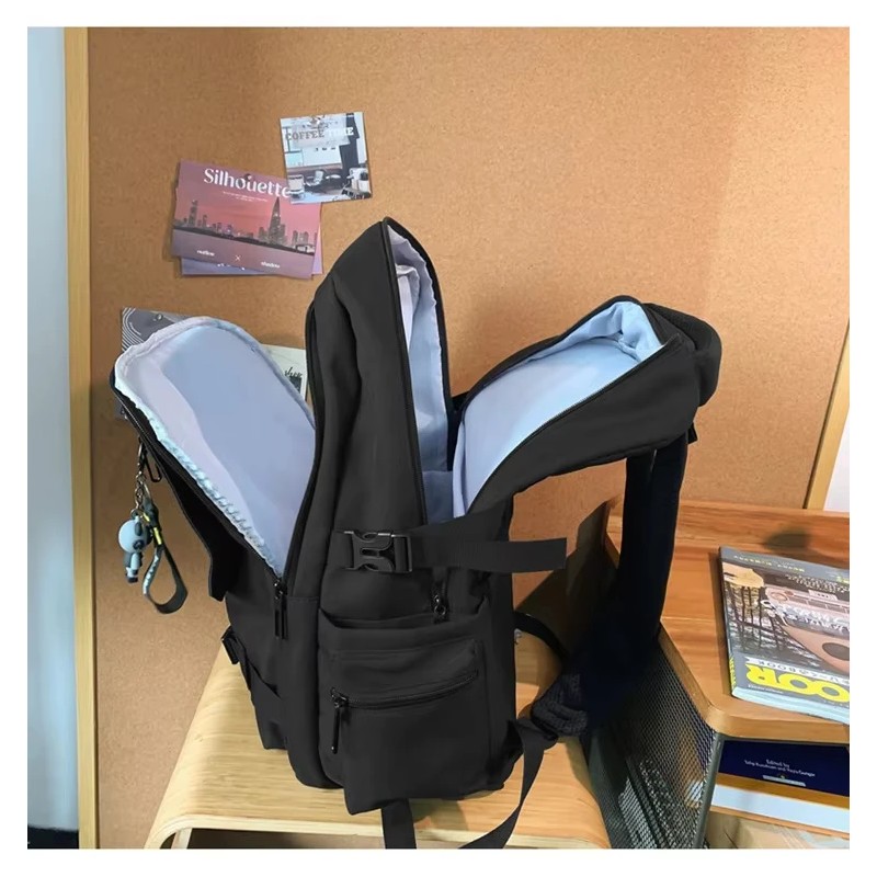 2026Japanese-Style Large Capacity Waterproof Polyester Backpack Zipper Trendy High School