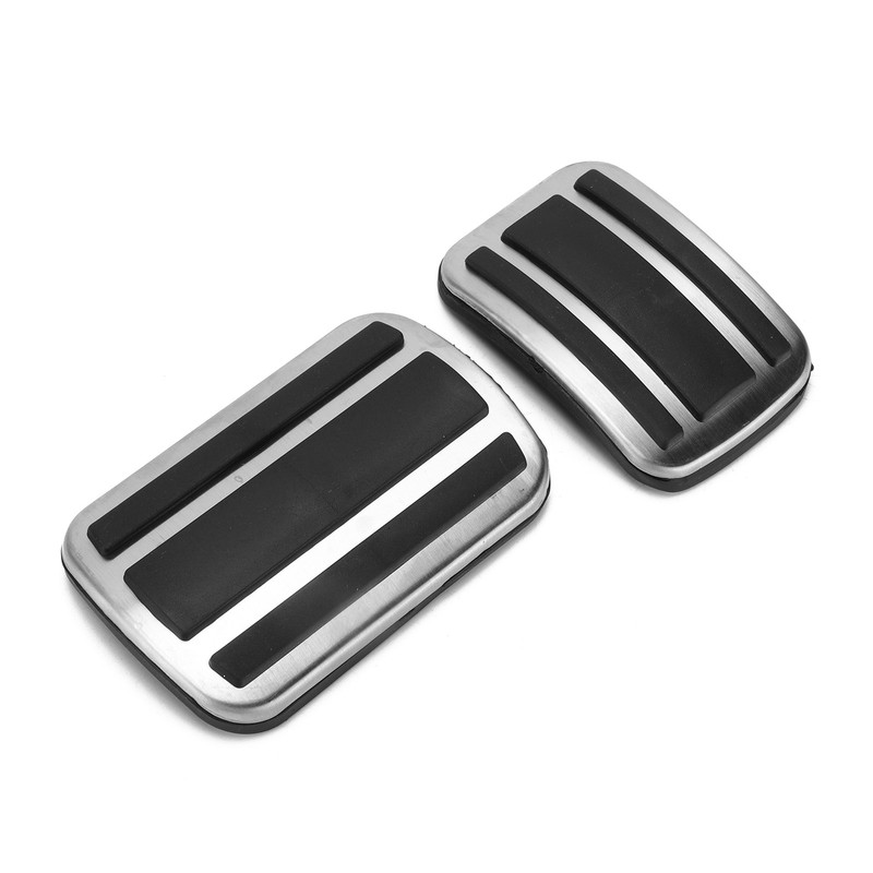 2pcs Accelerator Pedal Brake Footrest Pad Aluminum Alloy Replacement for