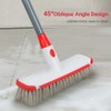 Floor Scrubber with Long Handle, 2 in 1 Scrubbing Brush