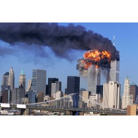 Twin Towers Attack 9 11 High Quality Metal Fridge Magnet 2.7x4 7861