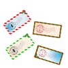72 North Pole Santa Stamp Labels, Christmas Stamp 60mm x