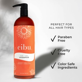 Cibu Curl + Coil Shampoo 30074 Cleanses, Hydrates, Nourishes, Revitalizes, Detangles & Preserves Natural Curl + Coil for Frizz-Free Smooth Manageable Hair | Sulfate-Free & Gentle for Daily Use 1 Liter