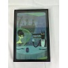 Shag Josh Agle Brunette Beauty in Peacock Chair Framed Art