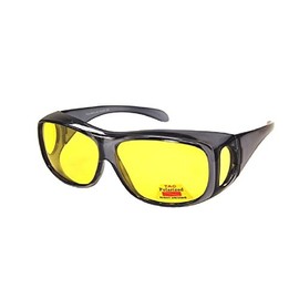 Pink Ribbon Shades 1 Pair Polarized Night Driving Fit Over Size Large - 43199 Black