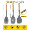 Pack of 4 Silicone Kitchen Utensils Set, Non Stick Solid
