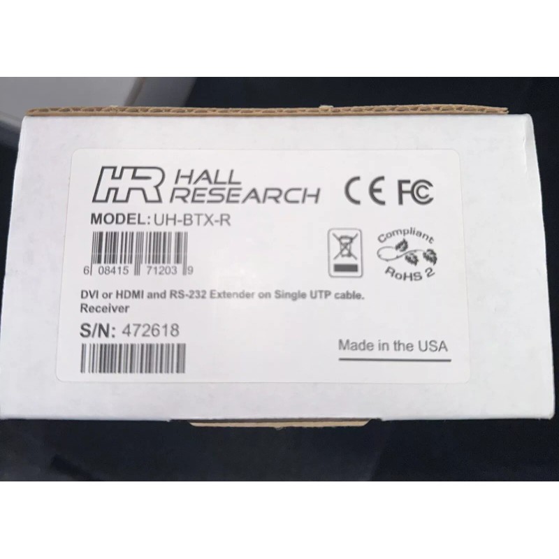 Hall research UH-BTX-R Receiver 4K UHD HDMI on Single UTP