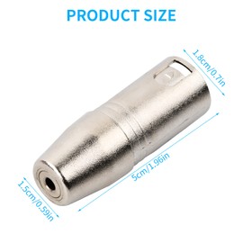 Naseom 2 Pieces XLR to Jack 3.5 mm, XLR to RCA Audio Converter, 3 Pin Female to Male XLR Adapter for Camcorder, Recorder, Mixer