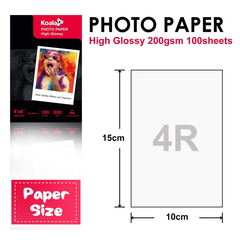 Koala Inkjet High Gloss Photo Paper 10 x 15 cm