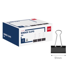 Delhi Deli high-quality metal multipurpose office double clip tongs 51mm / 델리 고급 메탈 다용도 사무용 더블클립 집게 51mm